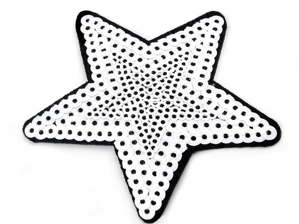 Nažehlovačka hviezda - biela