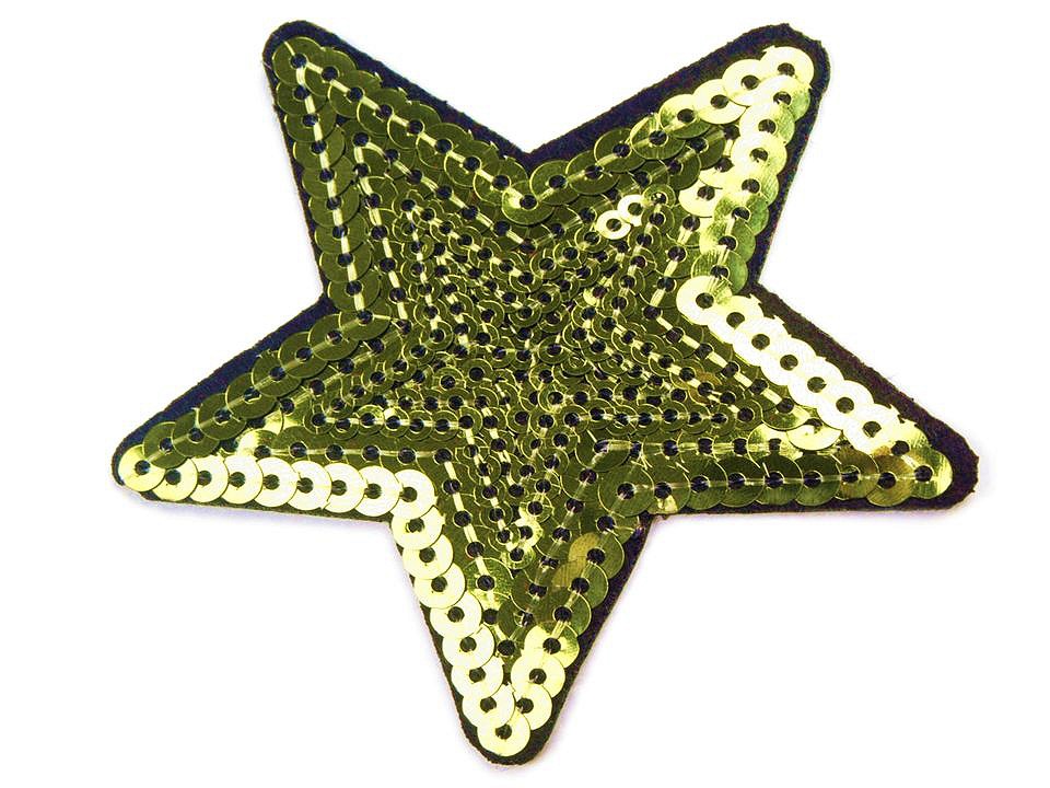 Nažehlovačka hviezda - svetlá zelená