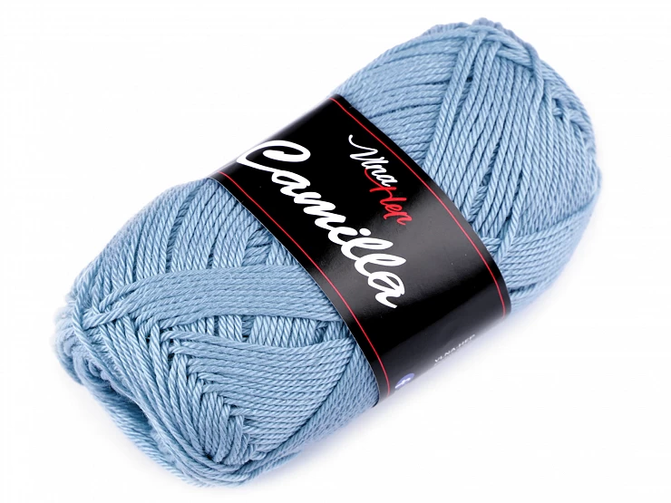 Camilla bavlnená pletacia priadza 50 g modrofialová