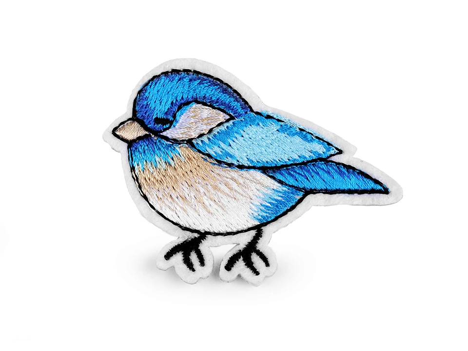 Nažehlovačka vtáčik - modrá