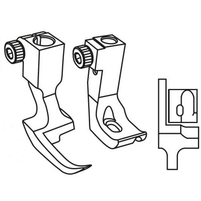 Set pätiek vonkajšia + vnútorná, x4 mm, pravá strana