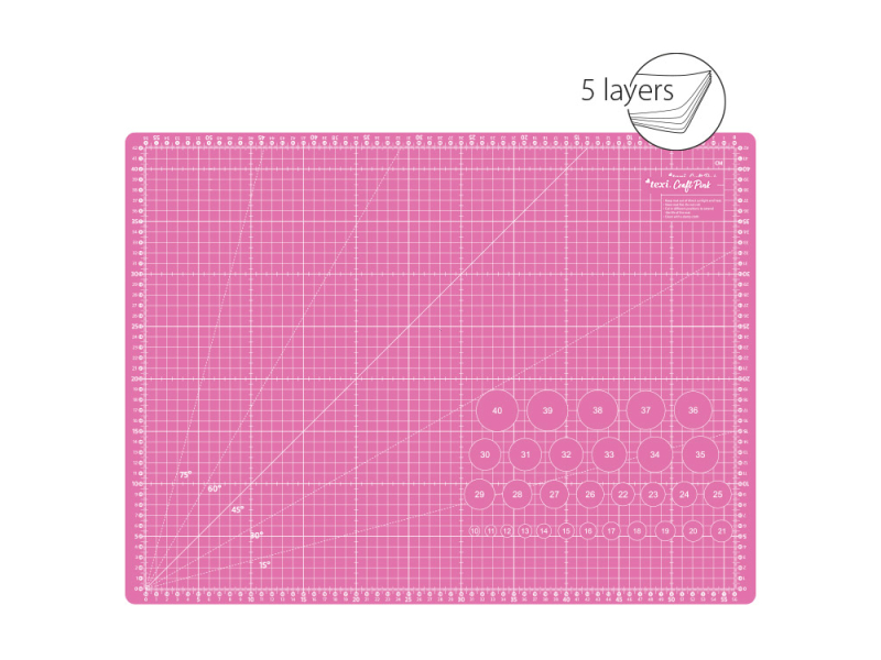 Texi Pink rezacia podložka 60 x 45 cm, 5-vrstvová, zosilená