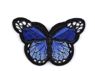 Nažehlovačka motýľ - Modrá safírová